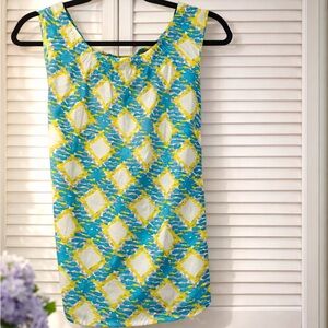 Banana Republic Blue and Yellow Blouse